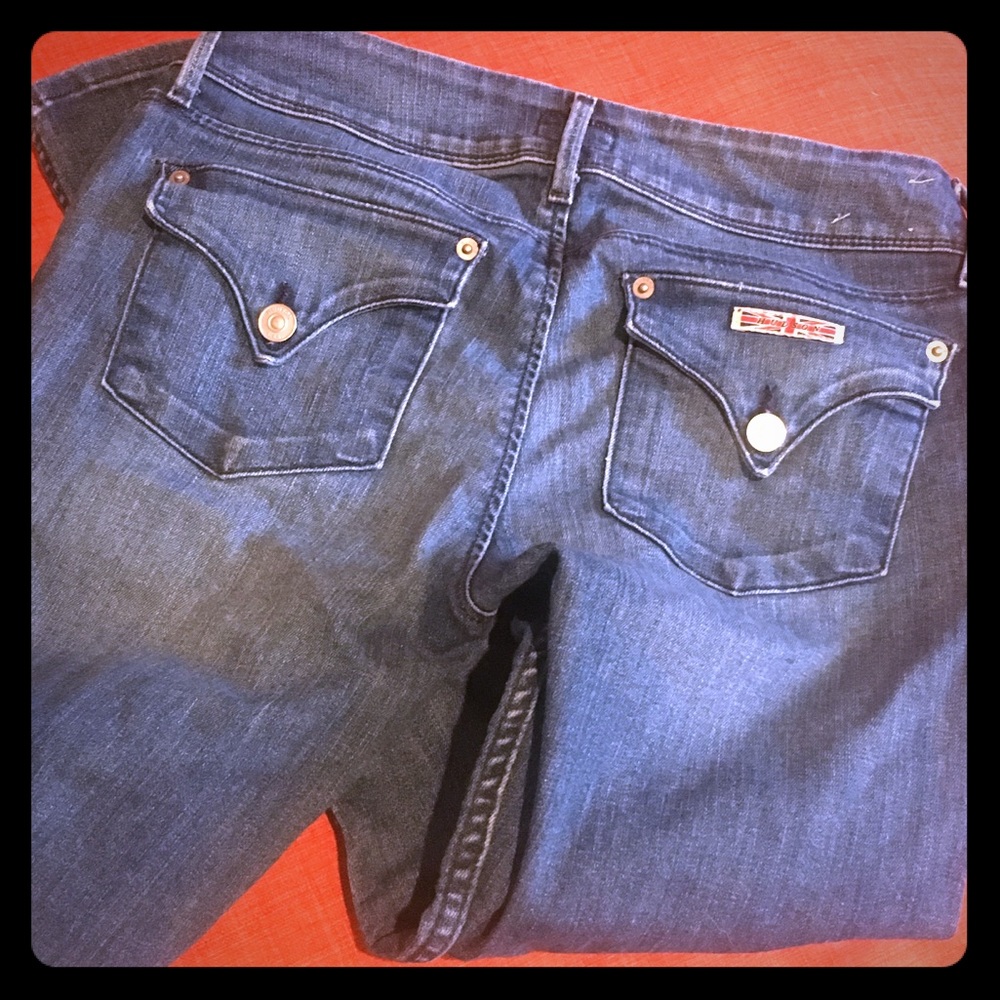 Super cute Hudson Collin Flap Skinny Crop jeans.